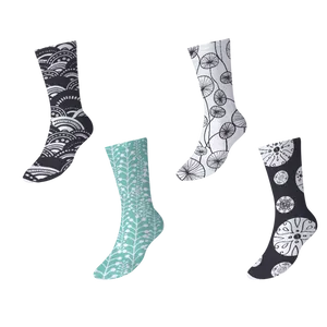 Socks & Hosiery Forest Shading Beautiful Crew Grass Leaves Flowers Bamboo Ocean High Quality Long For Men And Women
