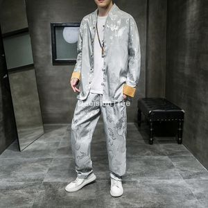 エスニック服の男性トラックスーツ長袖パンツスーツWU SHU TAI SETS CHINES MEN'S TANG JACKET PANT SETETHNIC PETNICC