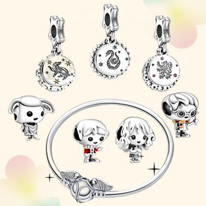 925 Silver Fit Pandora Charm 925 Браслет Harrys Collection Стерлингового Серебра 925 Бусины Подвески Набор Подвеска DIY Ювелирные Изделия Из Тонких Бусин