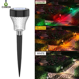 Solar Garden Projection Lights Outdoor Lawn Lights Waterproof Colorful Changing Pathway Decor Landscape 2pack
