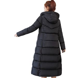 韓国語の長い女性のコート厚くなったパッド入りジャケットの冬の冬のパーカージャケットYY1513 201126