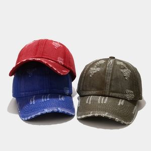 Hål vintage fast färg justerbar solskydd baseball mössa män skugga unisex utomhus pappa hatt sol visir cap