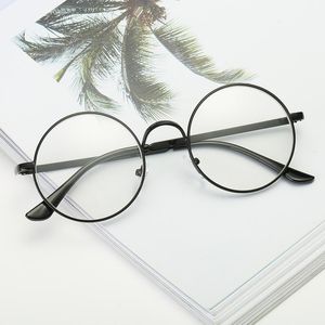 أزياء النظارات الشمسية إطارات خمر نظارات النحاس المستديرة