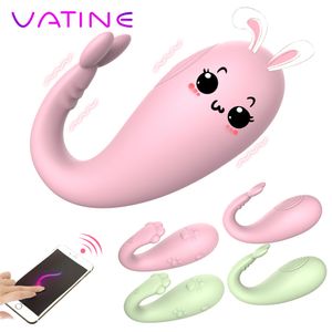 8 Frequency Vibrator G-spot Massage Silicone Wireless APP Remote Control Bluetooth Connect sexy Toys for Women