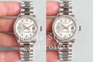 28 mm panie Mother of Pearl Dial Watches TW Factory Eta Watch Automatic 2671 Ruch Ladys 279136 Kobiety stalowe daty kryształowe zegarki