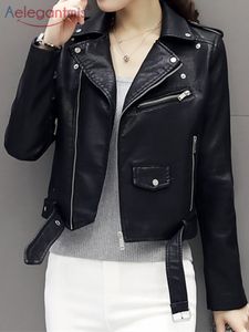 Autumn New Short Soft Faux Leather Jacket Women Fashion Zipper Motorcycle PU Jacket Ladies Basic Street Coat