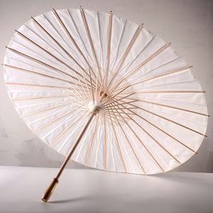 White Paper Umbrellas Bridal Wedding Parasols Beauty Items DIY Painting Chinese Style Mini Craft