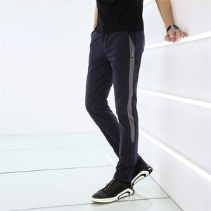 Binhiiro Summer Mens Pants Splice Thin Section Elastic Casual Pants Men Mixed Cotton Jogging Sports Pants Man K9908 201110