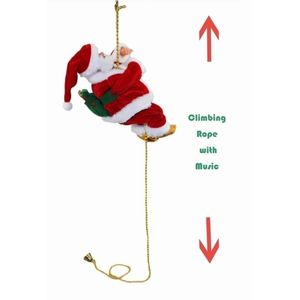 Christmas Electric Santa Claus Climbing Ladder Doll Musik Creative Xmas Decor Kid Toy Year Gift Xmas Tree Hanging Ornament 201203