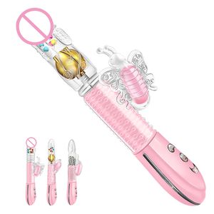 Telescopic Rotation Rabbit Vibration Dildo sexy Toys For Women Clitoris Stimulator G-spot Massager Female Masturbator Shop