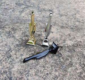 The latest 5.7cm metal pipe small golden trophy styling nose tobacco rod can stand, color a variety of style selection, support custom logo