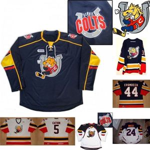 Vipceoa3740 Barrie Colts Jersey 2 Rocky Kaura 5 katjon 16 Cook 18 Rick Hwodeky 20 Adrian Carbonara 24 Fab Ricci 32 Smith 44 Crombeen Hockey Jerseys