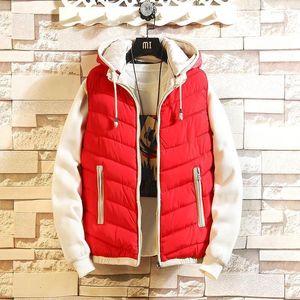 Мужские жилеты S-4xl Mens Spring Winter Winter Fashion Jackets Мужские хлопковые мужчина сгущают брендные жилеты xxxxl guin22