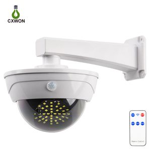 Dummy Surveillance Solar Powered Bullet Security Camera with Motion Sensor IP65 Waterproof Wireless Simulated Surveillance Cameras 3 Lighting Modes