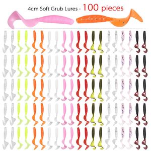 Wholesale soft grub lures for sale - Group buy 100pcs cm soft artificial swimbait tail worm moggot grub baits silicone lures fishing tackle201w