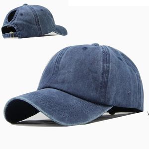 Berretto da baseball con coda di cavallo Cappello da donna con snapback per le vacanze Cotone lavato Comfort Cappellini sportivi casual primaverili Regolabili ZZA13396