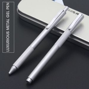 Mg lüks metal jel kalem 0.5mm düşük ağırlık merkezi paslanmaz çelik siyah mürekkep kalemleri Kırtasiye Okul Ofis Malzemeleri Y200709