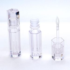 Tubi per rossetto vuoti esagonali Tubi per lucidalabbra trasparenti Tubi per bacchetta da 4 stili Bottiglie trasparenti