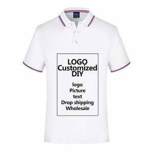 Summer Cotton Short Sleeve Polo Shirt Men Print Women Shirt Casual Funny Design Own Shirt For Lady Girls Top Tees Herrkläder 220702