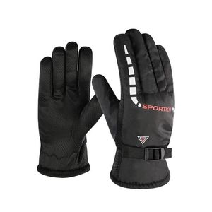 Luvas de motocicleta Inverno macho quente machado externo não deslizamento de bicicleta de bicicleta e vento mais veludo espessado Ski femalemotorcycle