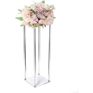 Acrylic Pedestal Cylinders For Wedding Party Event Decoration Flower Display Stand Clear Acrylic Plinth Pillar