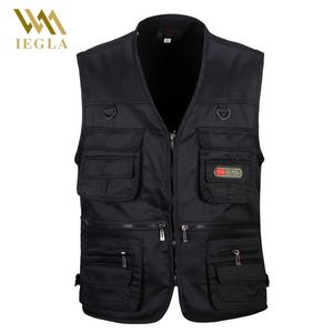 Gilet da uomo Gilet da uomo Giacche senza maniche in cotone moda uomo Gilet da pesca casual nero con molte tasche Gilet di scarico 220826