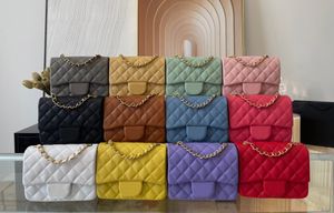 السيدات حقيبة يد الأزياء مصمم الكلاسيكية إلكتروني نمط حقيبة تسوق عالية الجودة 12 ألوان 17CM 01115
