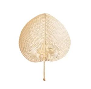 120pcs Party Favor Palm Leaves Fans Handmade Wicker Natural Color Palm-Fan Traditional Chinese Craft Wedding Gifts BES121