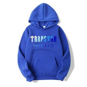 TRAPSTAR Спортивный костюм Марка Печатная спортивная одежда Мужчины 18 цветов Теплый комплект из двух частей Свободная толстовка с капюшоном Толстовка Брюки с капюшоном Бег трусцой 220607