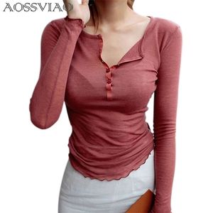 섹시한 셔츠 여성 T 셔츠 봄 여름 티셔츠 여성 탑스 한국 긴 소매 veetement femme ropa mujer kawaii 옷 220408