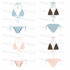 Letters Design Womens Bikinis Vintgae Halter Split Swimwear Sexy Summer Women Swimsuits Sexy Padded Beach Holiday Bathing Suit