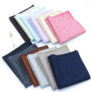 Bow Ties Sitonjwly 10Pcs/Lots Wool Handkerchief For Mens Suits Pocket Square Solid Color Business Hankies Wedding TowelBow Emel22