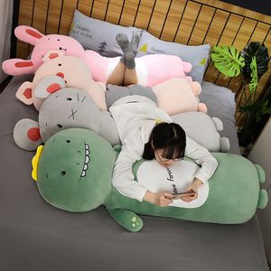 Cartoon Animal Dinosaur Pig Rabbit Cat Plush Toys Stuffed Soft Long Pillow Doll Cushion Kids Girls Gift