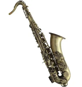 Sassofono tenore professionale in Sib retrò opaco strumento jazz antico tipo pull artigianale a doppia costola tono di livello professionale Sax tenore