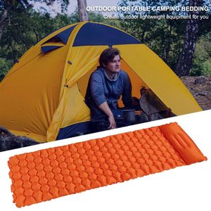 Portable Ultralight Sleeping Pad Camping Mat Inflatable Air Mattress Outdoor Hiking Trekking Picnic Sleeping Mats Single