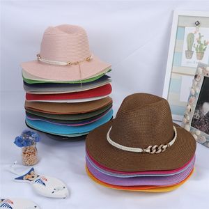 Джазовая панама соломенная шляпа женщины мужские пляжные шляпы Женщина мужчина солнце