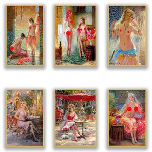 Famous Painter Konstantin Razumov Body Art Canvas Paintings Posters and Prints Wall Art Pictures for Living Room Home Decoration