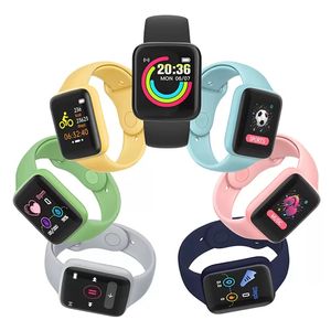 2022 Macaron Y68 D20S Reloj Intelligent Fitpro App Smart Watches D20 Водонепроницаемый спортивный фитнес -трекер интеллектуальный браслет