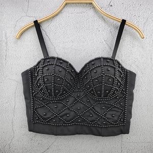 Sexy Black Bead Bra Moda Plus Rozmiar Bielizna Kobiety Bielizna Club Party Denim Zebra 220316