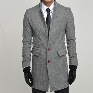 مخصص مخصص لقياس جاكيت الشتاء مان خياط جعل tweed herringbone topcoat manteau homme bespoke Winter Coat Men 2015 LJ201110