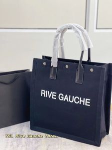 2021 이른 봄 새 가방 RIVE GAUCHE N/S 시리즈 리넨 화이트 리넨 쇼핑 핸드백 고품질 패션 리넨 대형 비치 럭셔리 디자이너 여행 크로스 바디 지갑