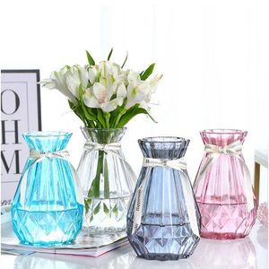 Geometric Flower Glass Vases Origami Arranging Green Plants Hydroponic Device Nordic Vase Decoration