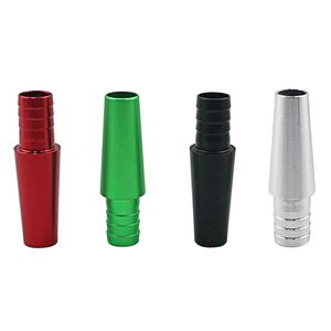 Rökning Färgglad aluminiumlegering Joint Portable Adapter Connector Filter Tube Cigaretthållare för DIY Diameter 12mm Hookah Shisha Silicone Slange DHL GRATIS