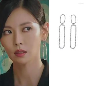 Koreansk drama takvåning samma stil 2022 mode japanska och dubbel ring tassel högkvalitativ örhängen stud dale22