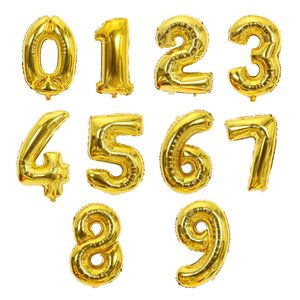 32インチ番号バルーン0 1 2 3 4 5 6 7 8 9誕生日パーティー装飾箔マイラーバルーンデジタル