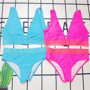 Costume da bagno estivo da spiaggia da donna, due pezzi, set di biancheria intima sexy per bikini, costume da bagno per ragazze con fascino di personalità per le vacanze