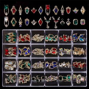 Luxury Kit Charm Nail Art S Diamond Alloy 3D Charms Crystal Nail Decorations Diy Jewelry Gemstones Nail Art Accessorie 220525