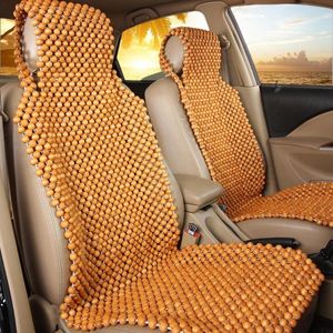 Car Seat Covers Universial Summer Cool Wooden Beads Cover Massage Cushion 45 X 130CM Chair Auto Office Home 2Car CoversCar