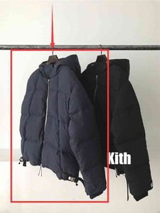 Kith Goose Jacketkläder Hoodies Reflektion Kith Down Coats Män Kvinnor Högkvalitativ tjock kappsäkerhet Knapp Krage Jacketkläder 466