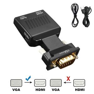 Wholesale hdmi tv monitor for sale - Group buy VGA Male to HDMI compatible Female Converter with Audio Cables P P P for PS3 HDTV Monitor Projector PC Laptop TV Box